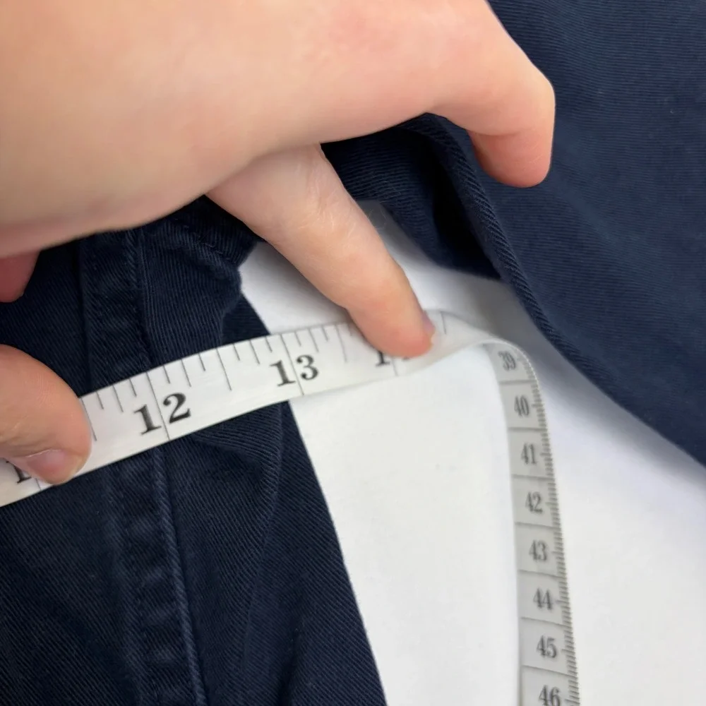 Polo Ralph Lauren Kids Navy Blue Cotton Twill Zip Up‎ Jacket Plaid Lined 24M